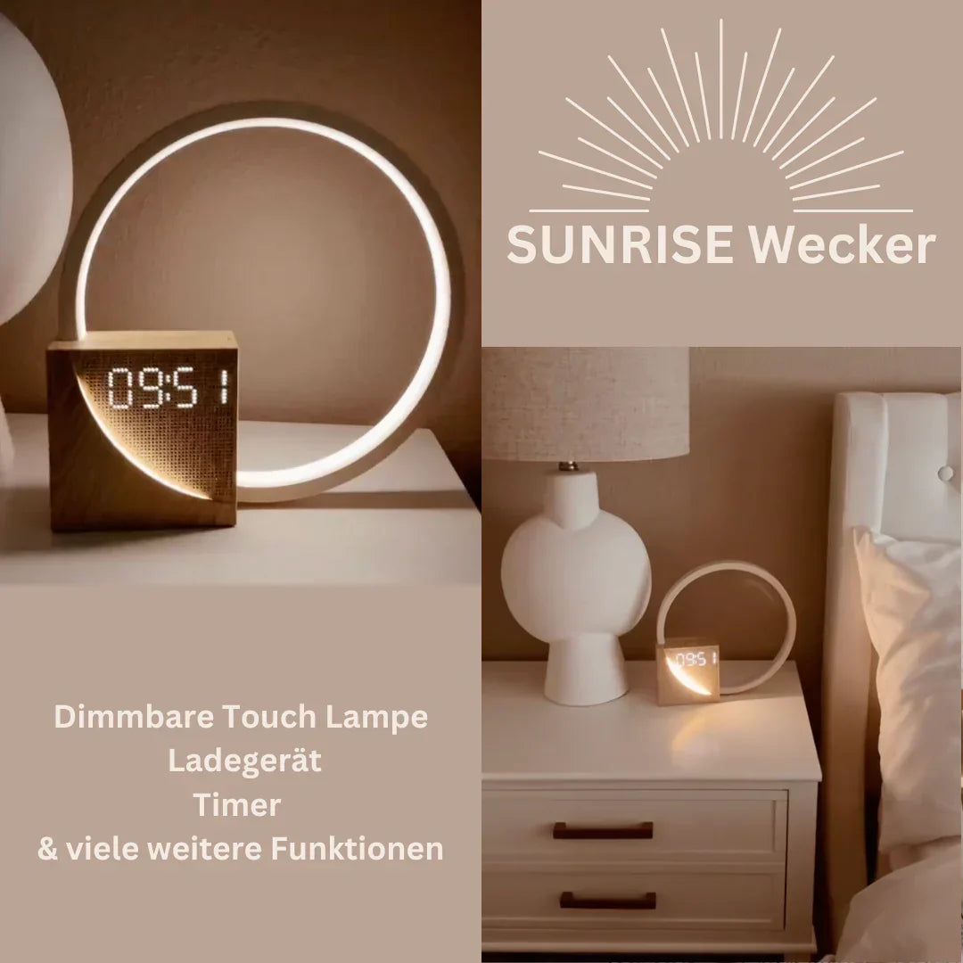 Risa sunrise wekker | geïntegreerde touch lamp & oplader