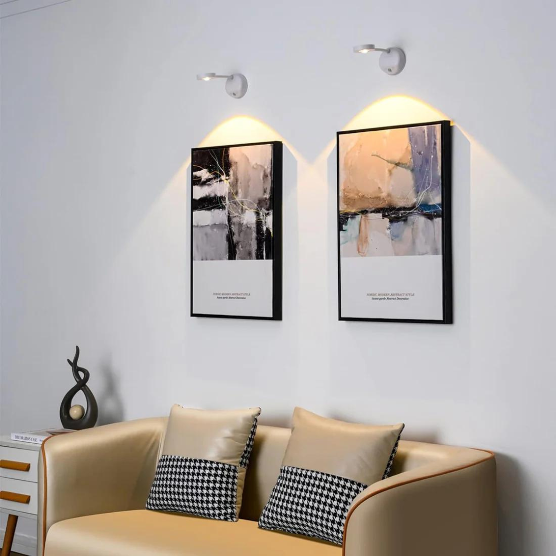 Draadloze LED Spotlamp – 360° Draai & Dimbaar met Bewegingssensor