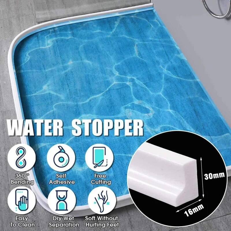 WaterStop Douche Barrière – Siliconen Afdichting voor Droge Badkamer
