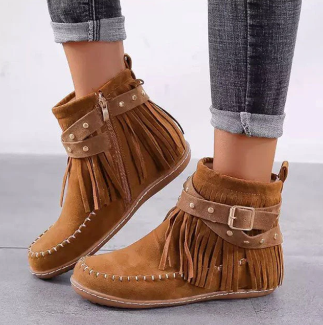 Margo Suède Laarzen – Boho Franjes & Comfort voor Elke Gelegenheid
