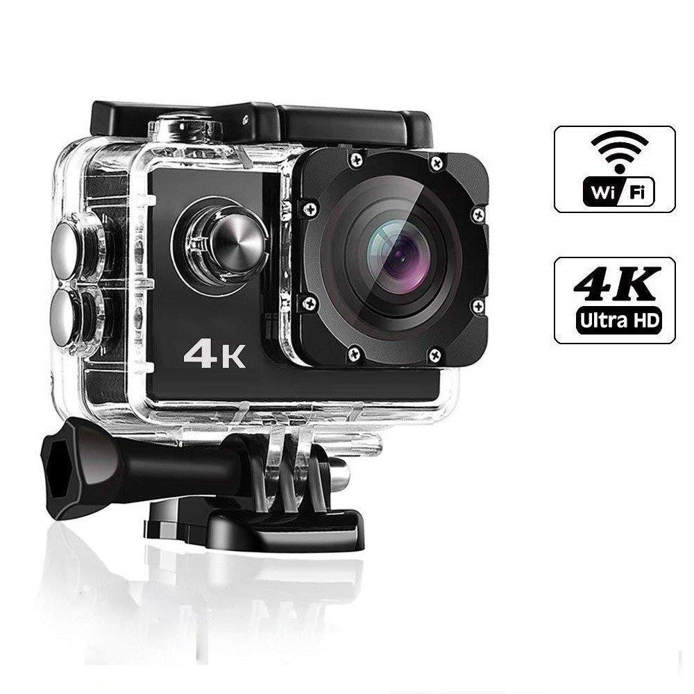 4K Ultra HD Actiecamera, Waterbestendig, Wifi-compatibel, 12MP