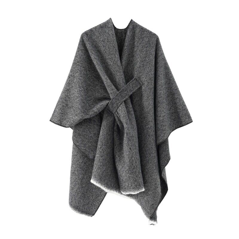 Mia Kasjmier Poncho | Retro Poncho met Stijlvolle Band in 10 Kleuren