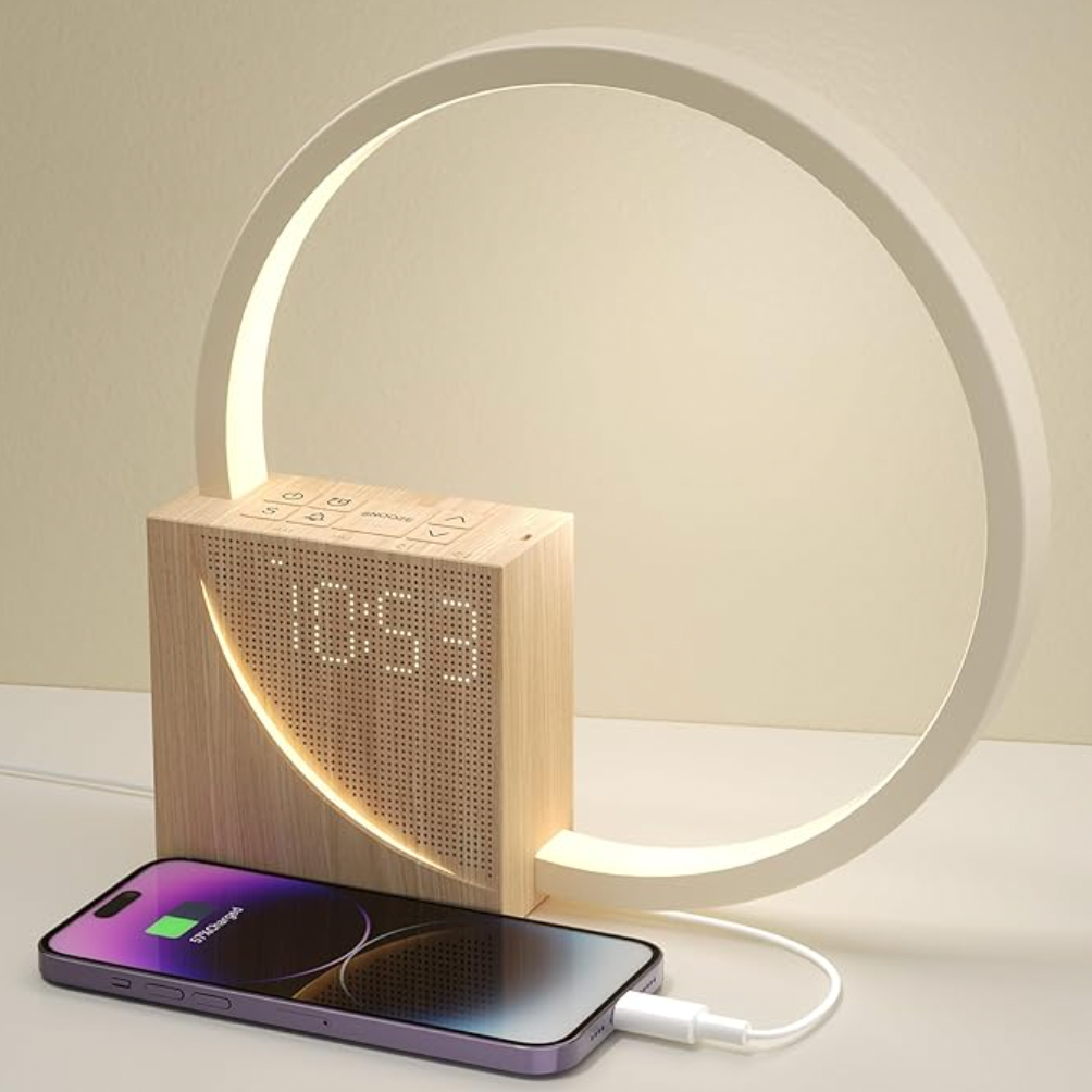 Risa sunrise wekker | geïntegreerde touch lamp & oplader