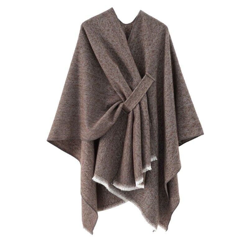 Mia Kasjmier Poncho | Retro Poncho met Stijlvolle Band in 10 Kleuren