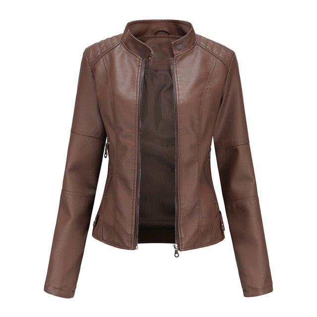 Ultima Jas | Luxe Leren Korte Jas voor Dames met Ritssluiting