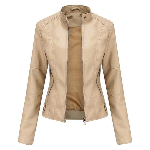 Ultima Jas | Luxe Leren Korte Jas voor Dames met Ritssluiting
