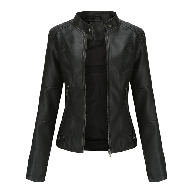 Ultima Jas | Luxe Leren Korte Jas voor Dames met Ritssluiting