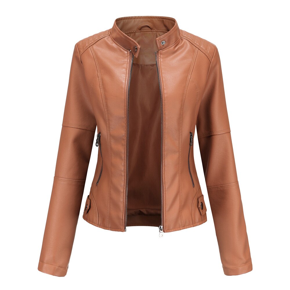 Ultima Jas | Luxe Leren Korte Jas voor Dames met Ritssluiting
