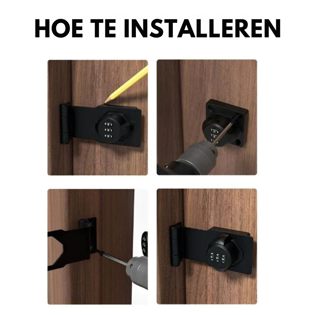 SafeLock Combinatieslot – Sleutelloos en Veelzijdige Beveiliging