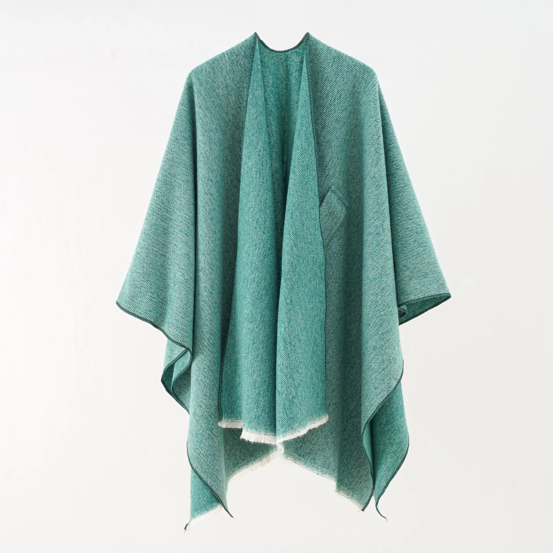 Mia Kasjmier Poncho | Retro Poncho met Stijlvolle Band in 10 Kleuren