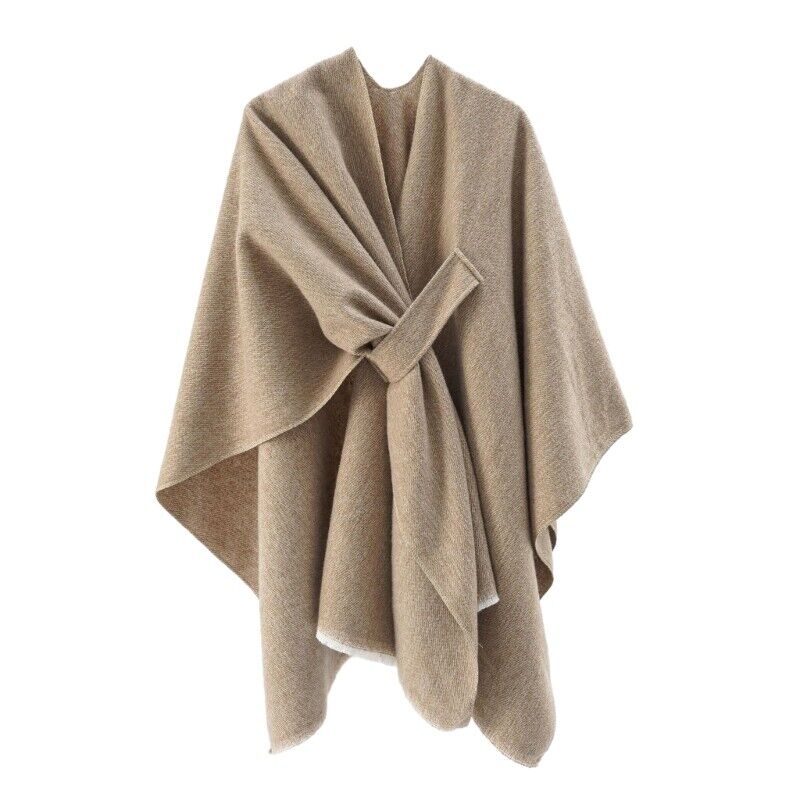 Mia Kasjmier Poncho | Retro Poncho met Stijlvolle Band in 10 Kleuren