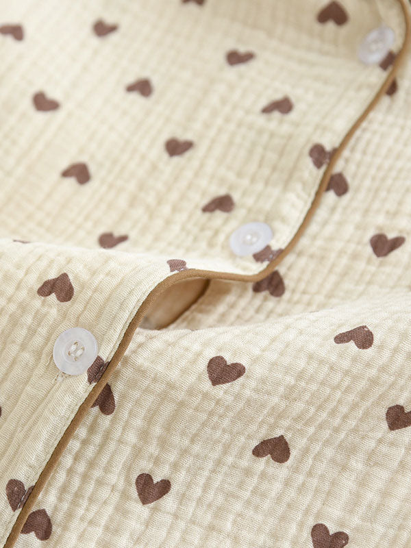 Lily Teddy Bear Print Pyjama Set: Zacht & Comfortabel voor Warme Nachten