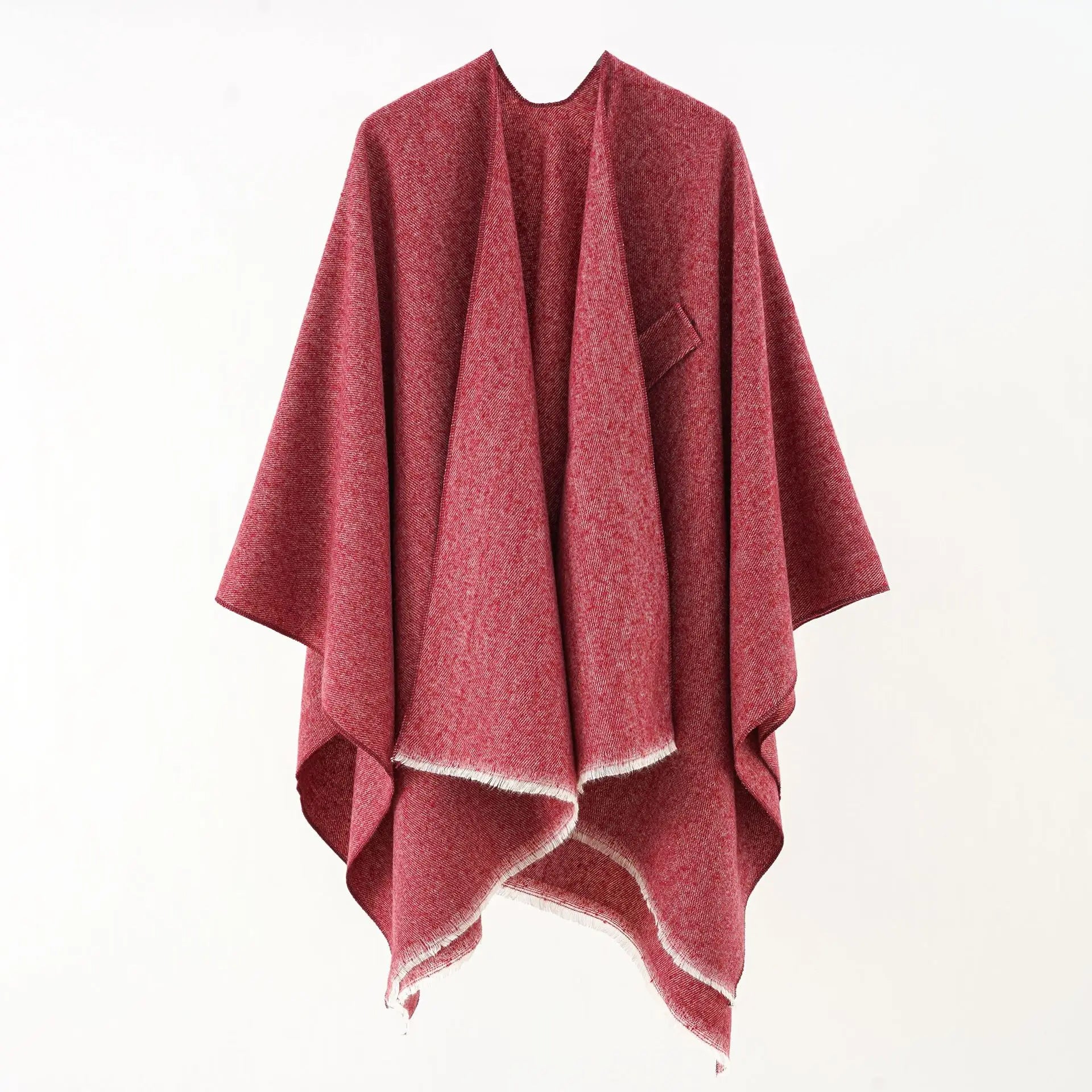 Mia Kasjmier Poncho | Retro Poncho met Stijlvolle Band in 10 Kleuren