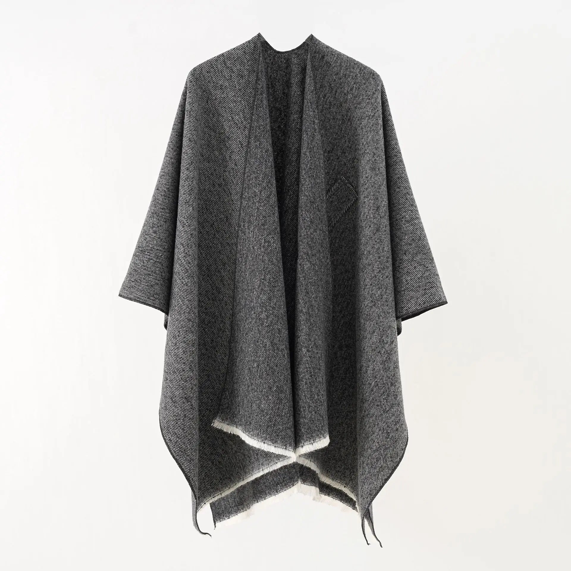 Mia Kasjmier Poncho | Retro Poncho met Stijlvolle Band in 10 Kleuren