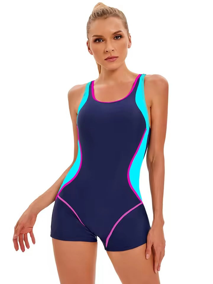 Kleurrijk sportzwempak - perfecte ondersteuning & comfort voor vrouwen