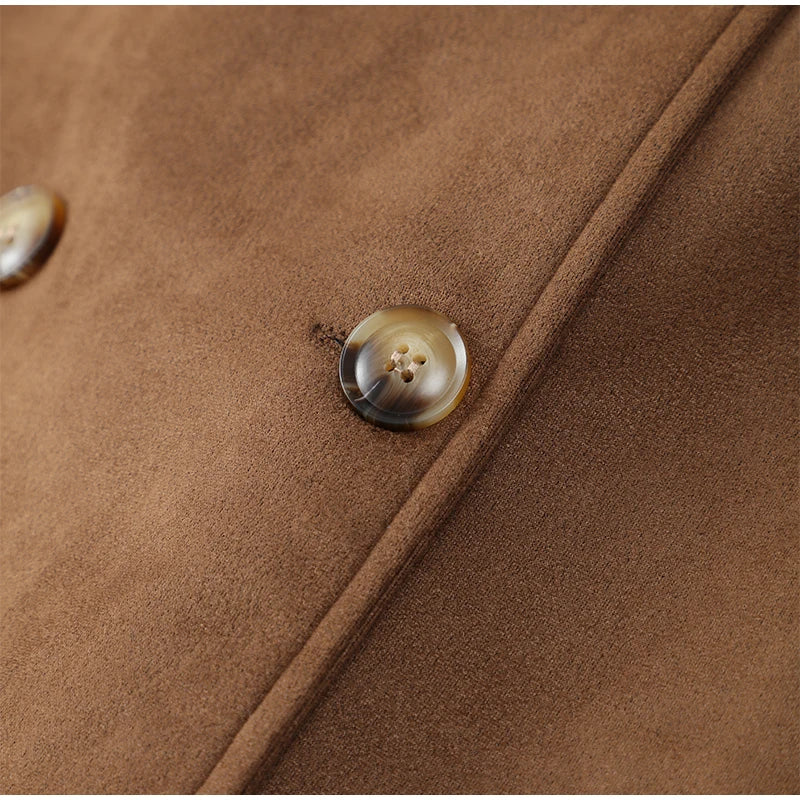 Lange Suède Trenchcoat voor Dames | Luxe & Elegant | Adeza