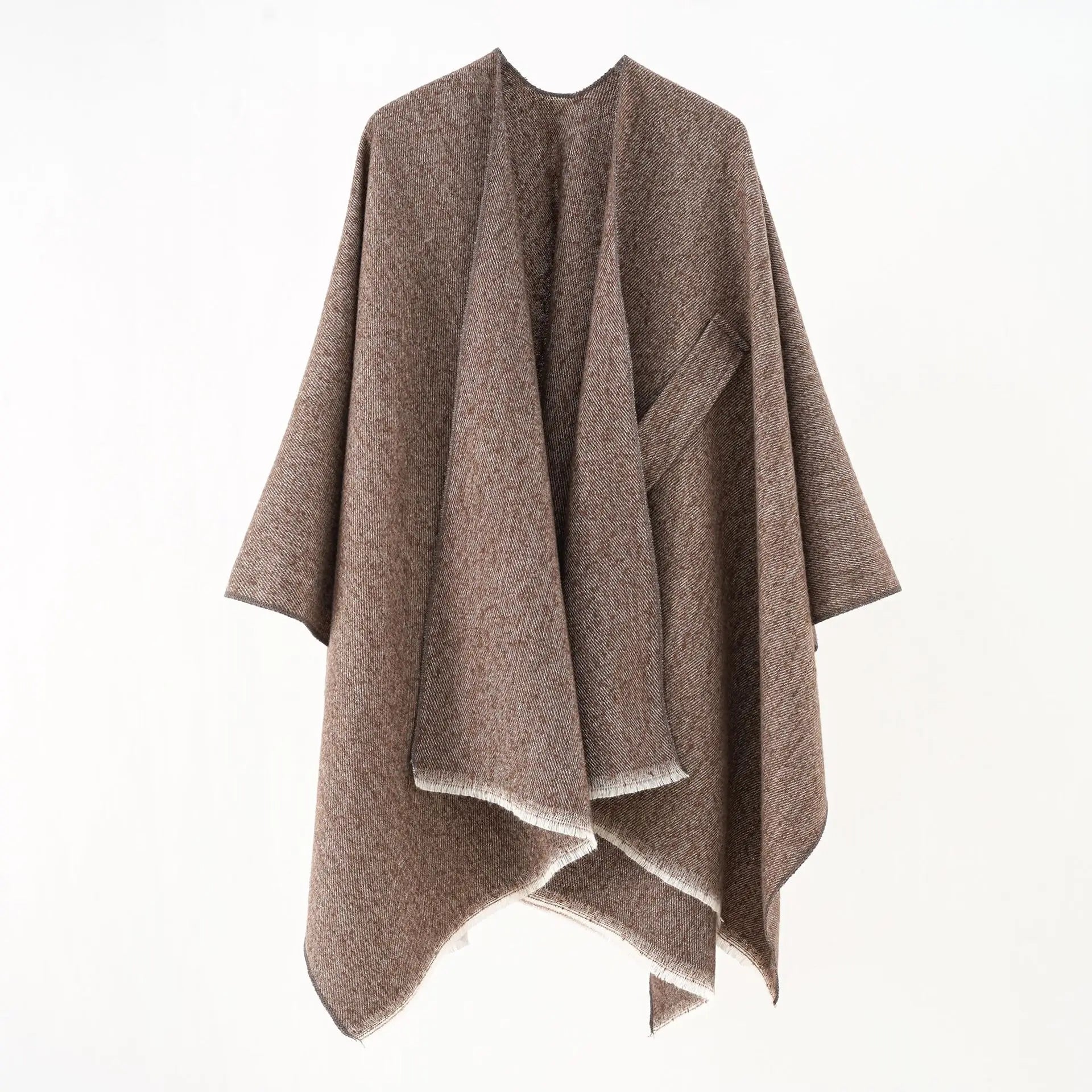 Mia Kasjmier Poncho | Retro Poncho met Stijlvolle Band in 10 Kleuren