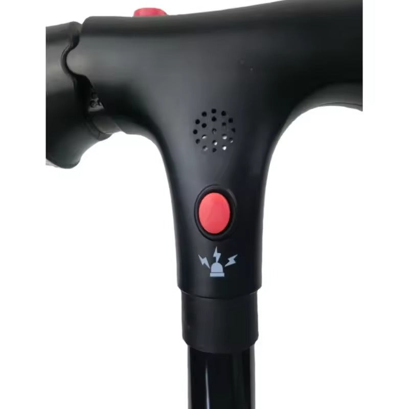 Opvouwbare telescopische wandelstok met LED & alarm - een veilige grip tijdens het reizen