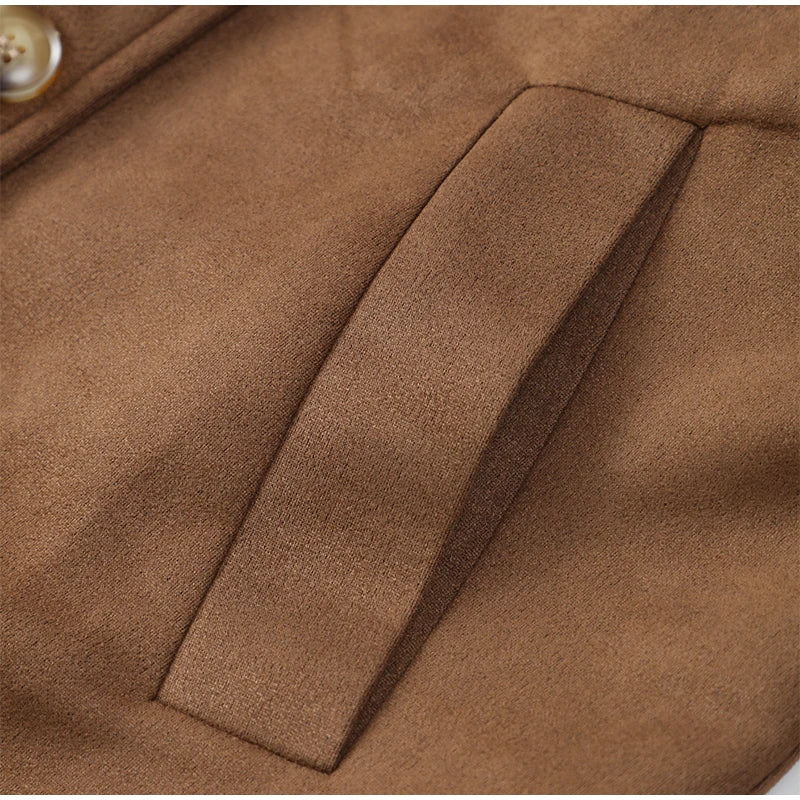 Lange Suède Trenchcoat voor Dames | Luxe & Elegant | Adeza