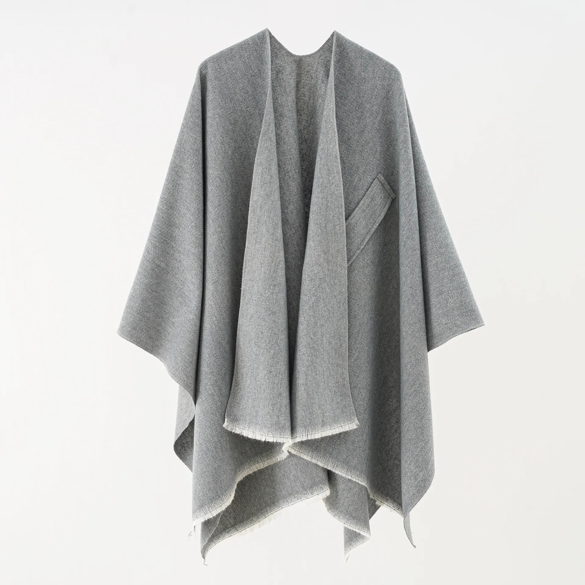 Mia Kasjmier Poncho | Retro Poncho met Stijlvolle Band in 10 Kleuren