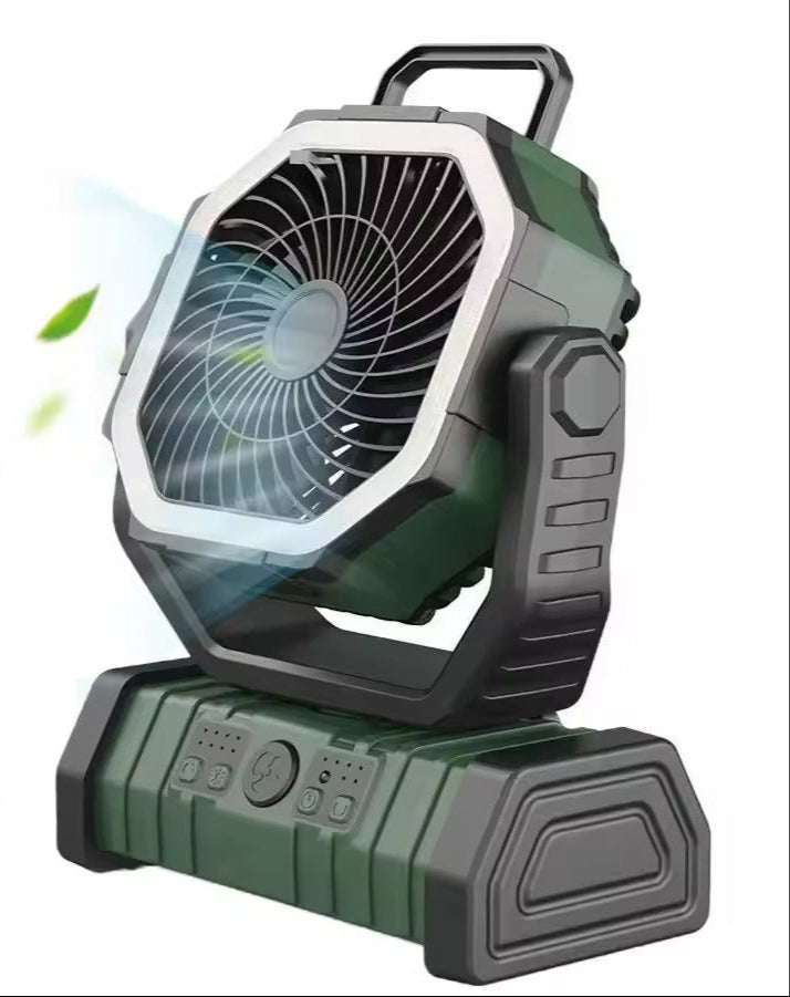 Draagbare campingventilator met LED-licht – Blijf koel zonder elektriciteit