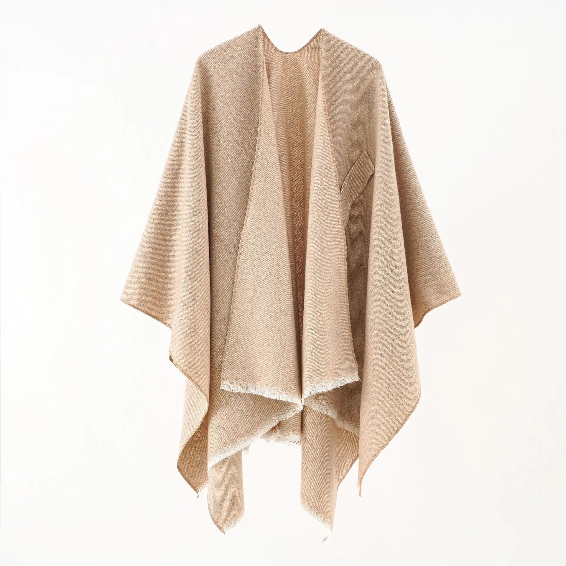 Mia Kasjmier Poncho | Retro Poncho met Stijlvolle Band in 10 Kleuren