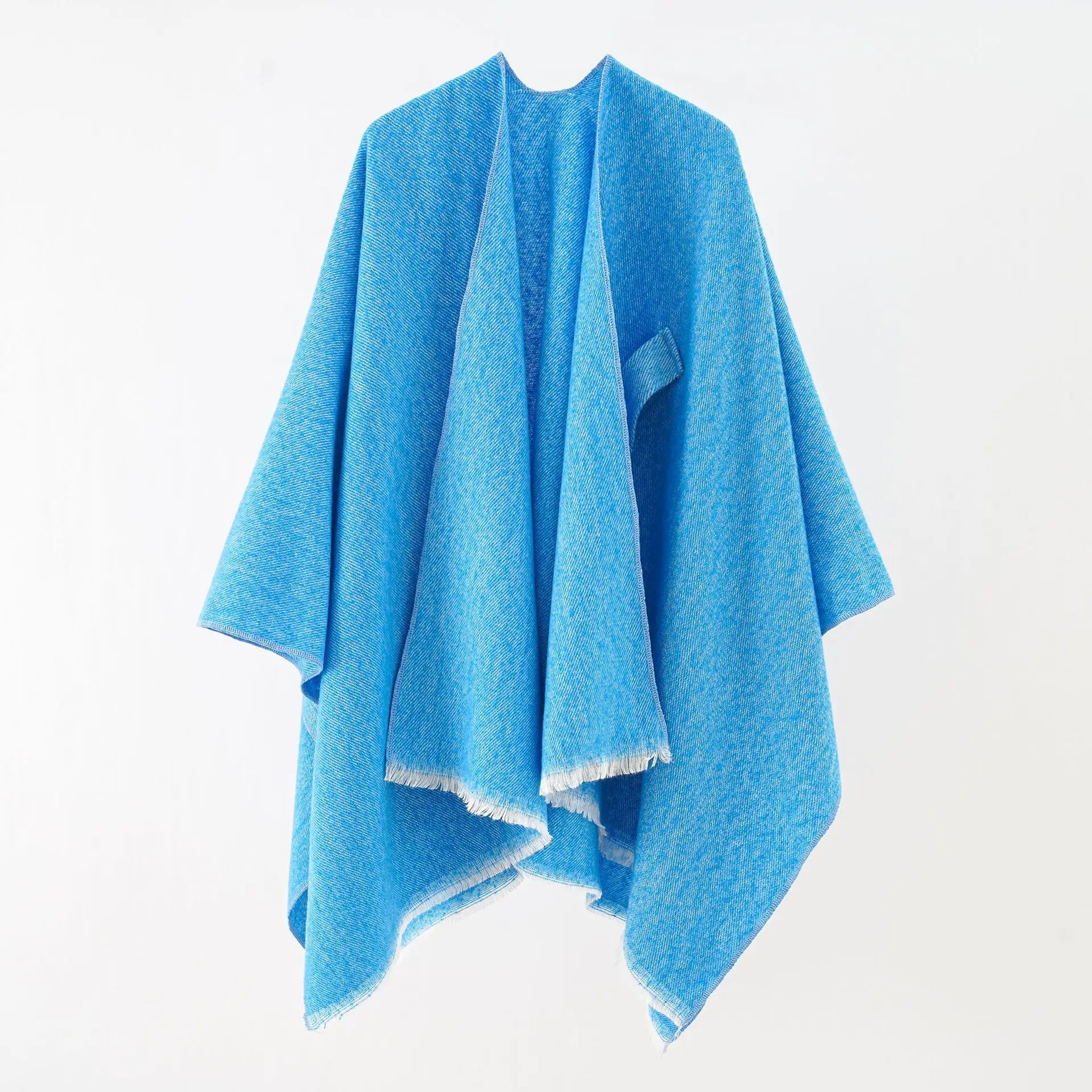 Mia Kasjmier Poncho | Retro Poncho met Stijlvolle Band in 10 Kleuren