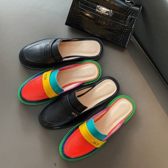 Mubil Sidney | Multi Color Block Echt Leer Loafer