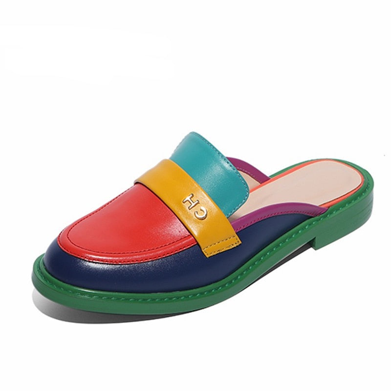 Mubil Sidney | Multi Color Block Echt Leer Loafer
