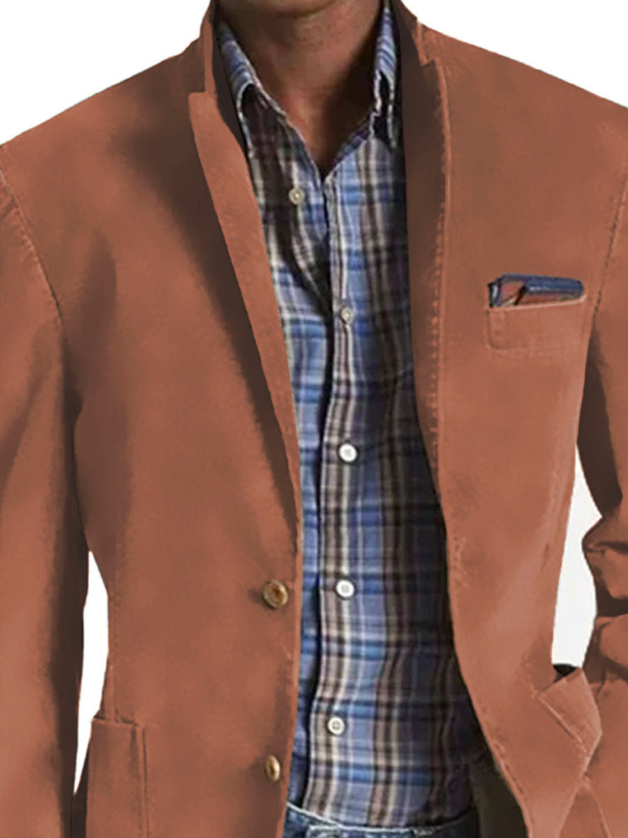 Retro Effen Kleur 3-Pocket Casual Blazer - Stijlvol & Veelzijdig