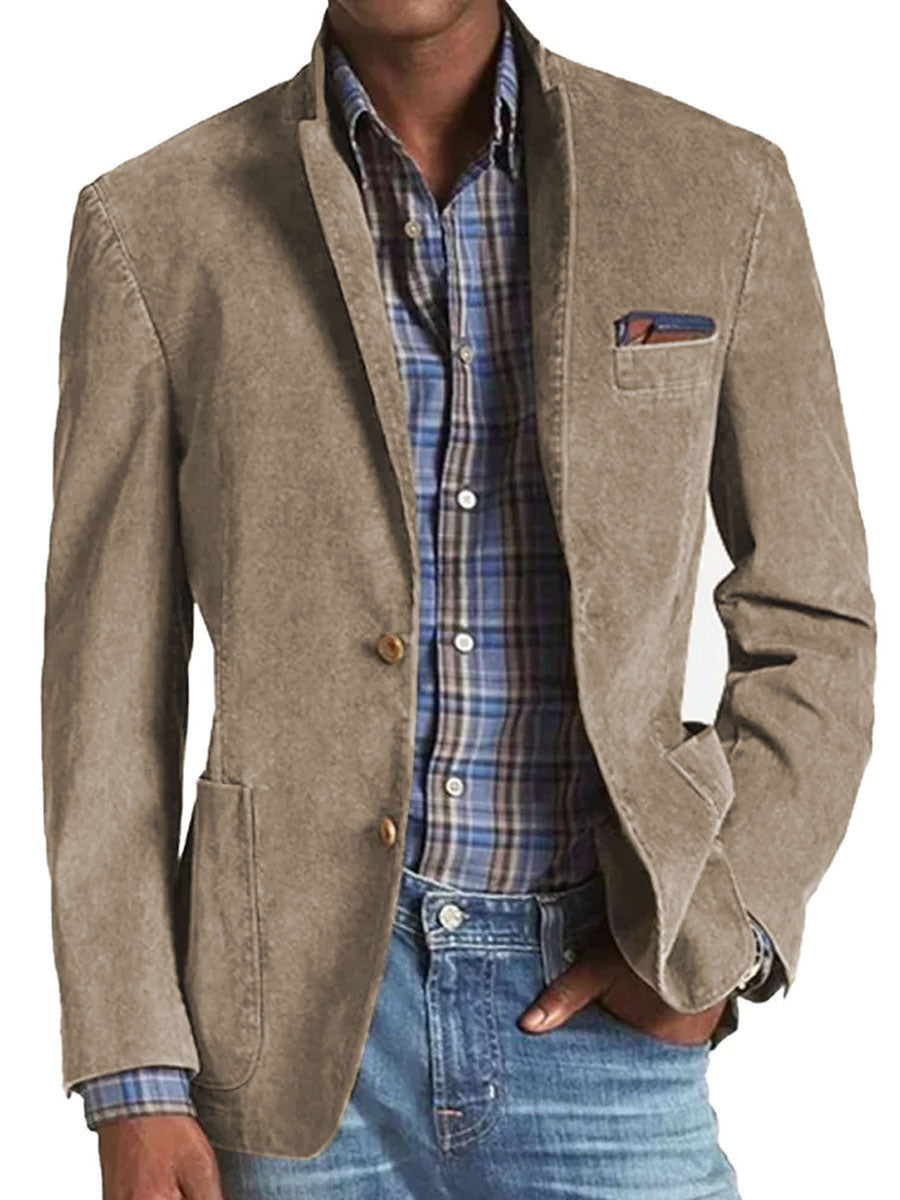 Retro Effen Kleur 3-Pocket Casual Blazer - Stijlvol & Veelzijdig