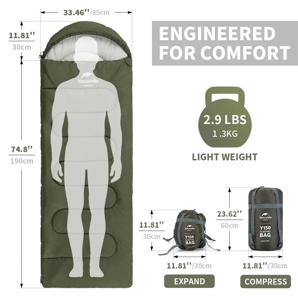 Naturehike Slaapzak 4 Seizoenen – Compact en Warm