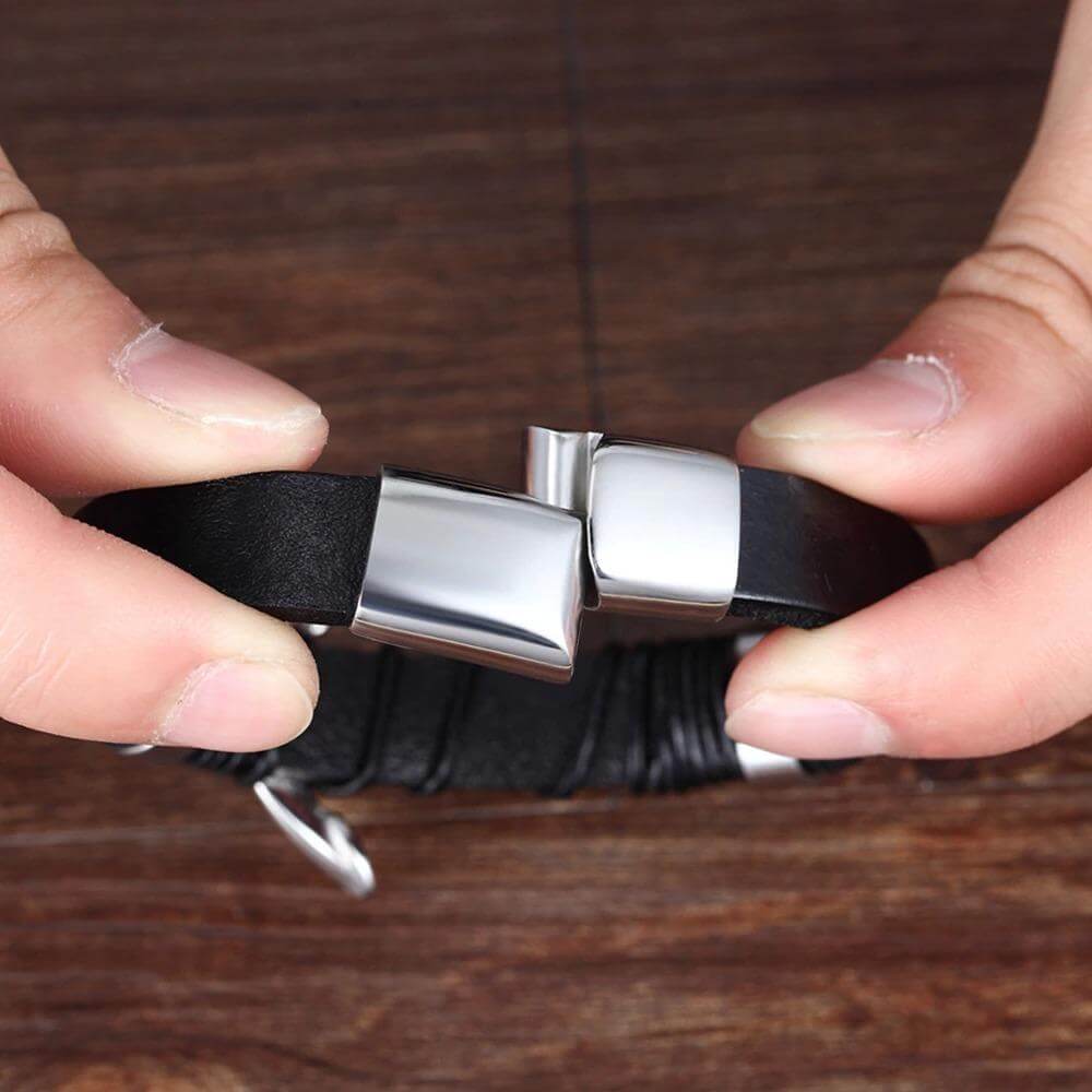 LeatherLux - Stijlvolle Echt Lederen Armbanden Voor Mannen | Exclusief