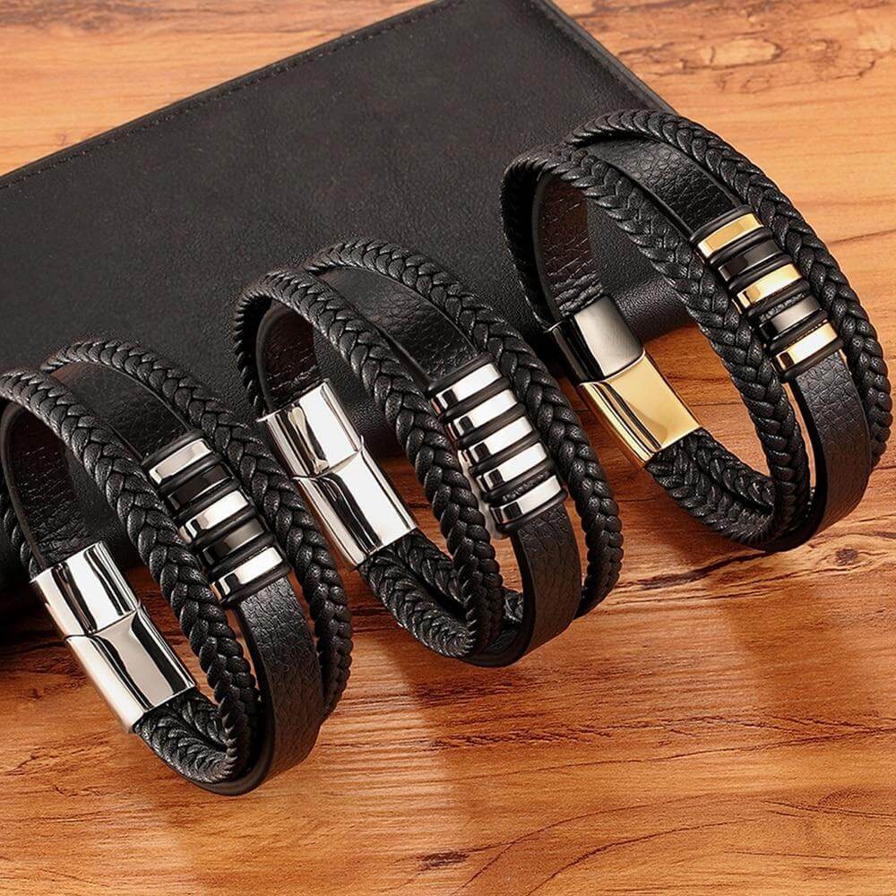 LeatherLux - Stijlvolle Echt Lederen Armbanden Voor Mannen | Exclusief