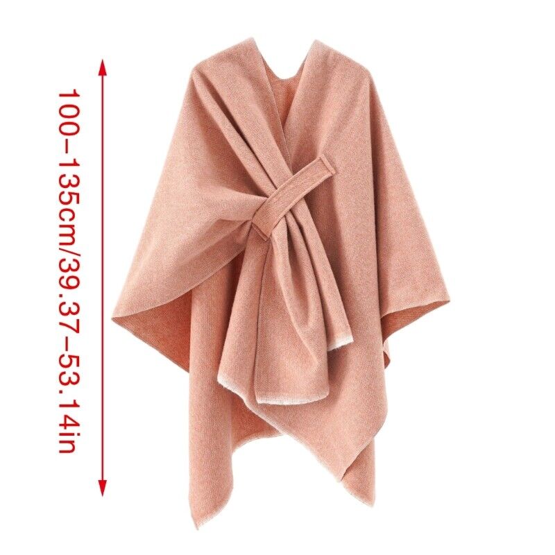 Mia Kasjmier Poncho | Retro Poncho met Stijlvolle Band in 10 Kleuren