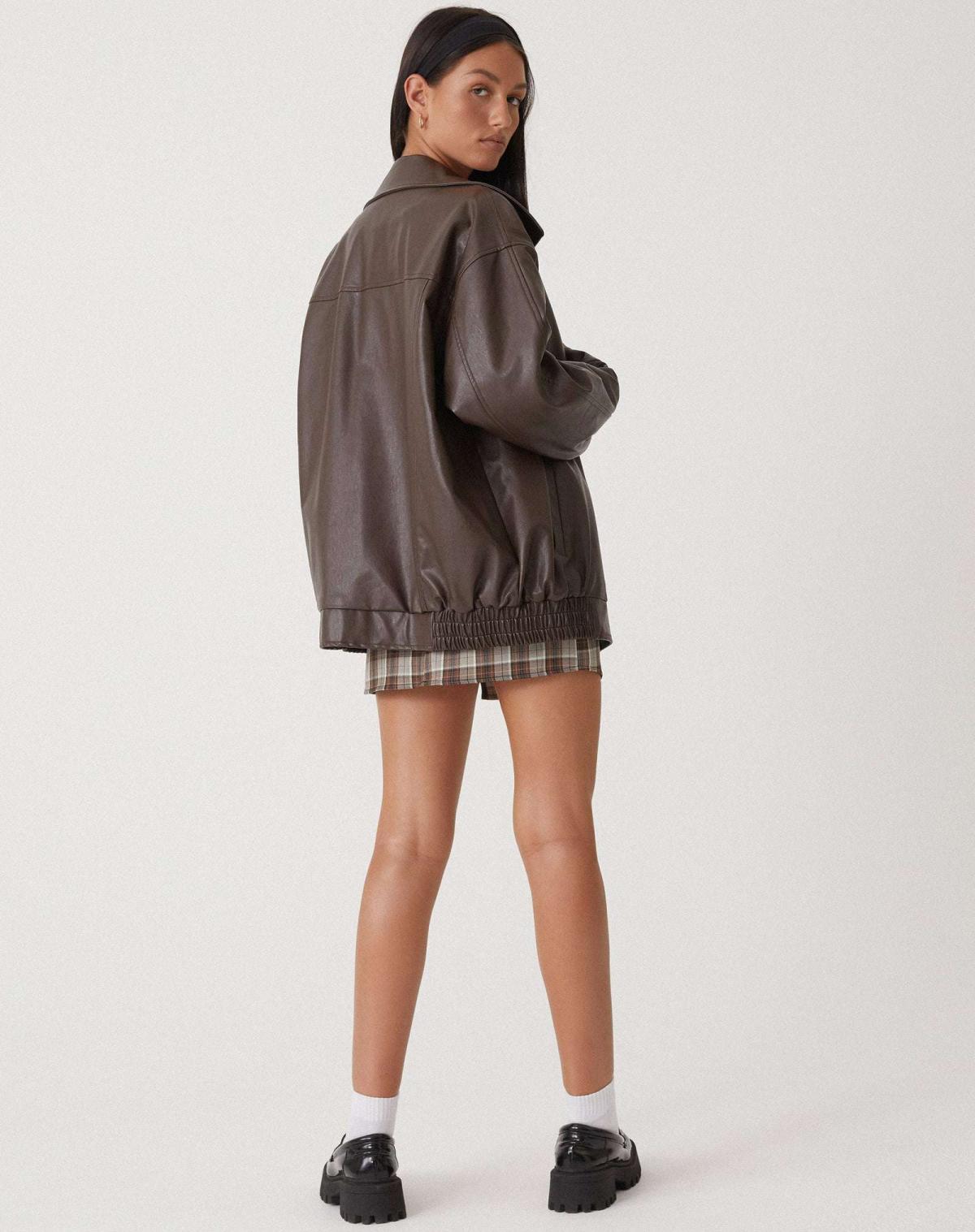 Vereonie | Oversized, los leren jack voor dames, perfect voor de zomer