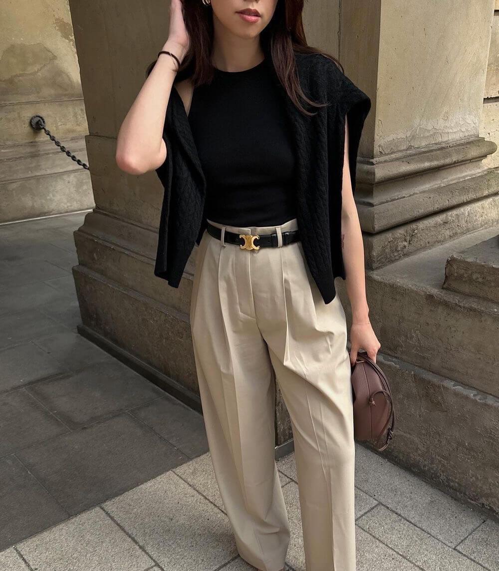 Clara – Elegante Designer Riem met Subtiel Gouden Accent
