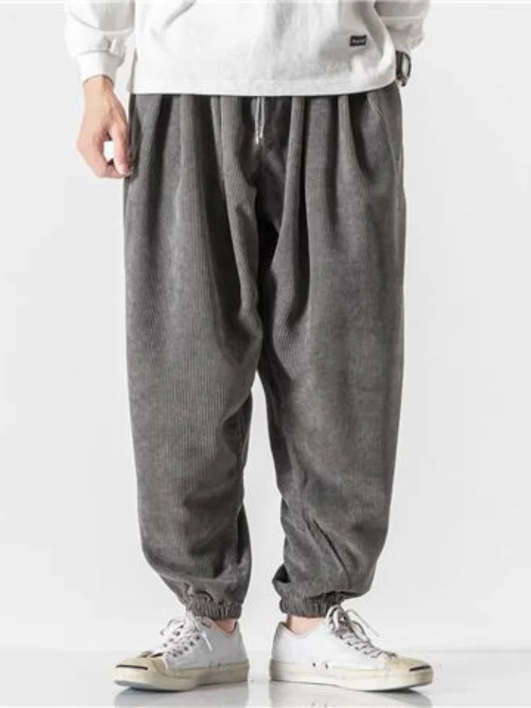 Comfortabele Corduroy Harem Jogger Broek | Stijl en Vrijheid voor Mannen